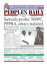 Peoples Daily Newspaper, Thursday, April 19, 2012 by Peoples Media Limited 