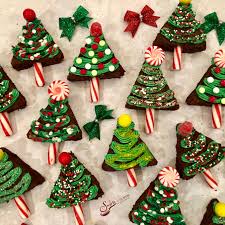 You can crush up some candy canes and they look wonderful in . Christmas Tree Brownies Swirls Of Flavor