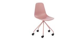 Dusty Pink Polypropylene Armless Office Chair Svelti Article