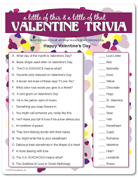 Multicultural trivia valentine's day 4915 210. Printable Valentine Trivia A Little Of This A Little Of That Valentines Quiz Valentines Day Trivia Valentines Games