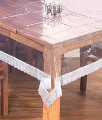 Add style and extend the life of your dining table with a new tablecloth. Buy Kuber Industries Pvc Dining Table Cover 6 Seater Transparent Features Price Reviews Online In India Justdial