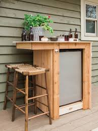 Keep hidden and well storage your best wine bottles the sleek and highly functional uber chill personal mini fridge/cooler is capable of housing up to six 12 ounce cans of four 16.9 ounce bottles of your. How To Build An Outdoor Minibar Hgtv
