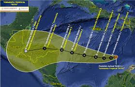 Una alerta de tormenta tropical estaba vigente para la mitad norte de la costa caribeña de la península, abarcando cancún, la riviera maya y otros. Se Forma La Tormenta Tropical Iota En El Mar Caribe Tabasco Hoy