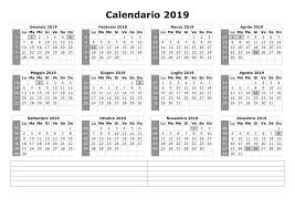 Calendario 2019