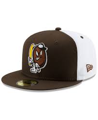 New Era Portland Sea Dogs Theme Nights 59fifty Fitted Cap Brown White Fitted Hats New Era Fitted Caps