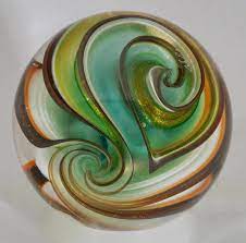 Wald Art Glass Marble Aventurine Lutz Contemporary Quadra Sphere 2 1 2 Contemporary Art Marble Picclick In 2020 Handmade Art Glass Glass Marbles Glass Art