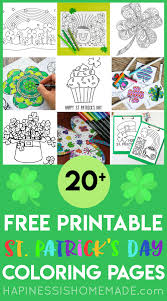 Come march 17, nobody wil. Free St Patrick S Day Coloring Pages Happiness Is Homemade