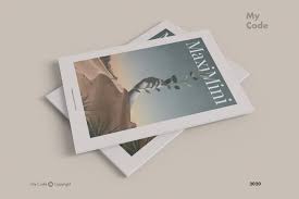 Minimalist Magazine Mockup In Stationery Mockups On Yellow Images Creative Store