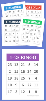 1 25 Bingo Free Printable Bingo Cards Free Bingo Cards