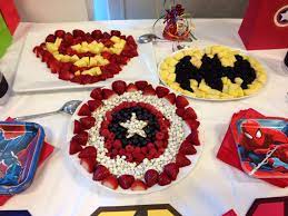 See more ideas about superhero baby shower, baby shower, baby superhero. Superhero Fruit Trays Superhero Birthday Party Birthday Party Food Marvel Party