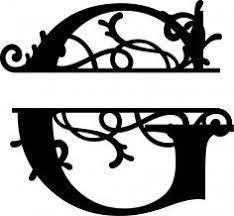 Download Split Monogram Letter G Dxf File Letras De Monograma Letras Elegantes Diseno De Logotipos