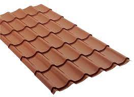 Tole bac acier leroy merlin. Plaque De Toiture Aspect Tuile Acier Galvanise Rouge L 1 04 X L 1 95 M Sedpa Leroy Merlin