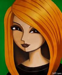 Female pop portrait art oil paintings. Women by artist Jeff Lyons