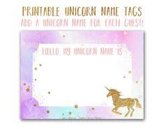 Unicorn Name Tags Printable Unicorn Name Stickers Unicorn Etsy Unicorn Names Unicorn Printables Unicorn Birthday Parties