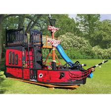 The Blackbeards Pirate Ship Playhouse Made Out Of Wood Let Your Little Smugglers Spend A Fun Afternoon With Th Playhouse Outdoor Play Houses Pirate Playhouse