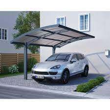 Palram 10x16 Arizona Wave Aluminum Carport Kit Hg9105 Brick Exterior House Cantilever Carport Metal Carports