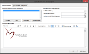 Under email signature, type your signature and use the available formatting options to change its. Outlook Signaturen Erstellen