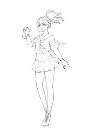 Artstation Dva Sailor Steve Zheng In 2020 Outline Art Concept Art Characters Anime Poses Reference