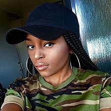 Amazon Com Black Baseball Cap With Box Braids Wig Synthetic Hair Extension Crochet Braids 24inch For Women 1 Be Braids With Hat Braids And Hats Braids Wig
