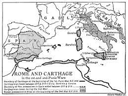 Week5 Map Of Rome And Carthage In The 1st And 2nd Punic Wars 1933 Ancient History Homeschool Ancient World History Ancient Rome Map