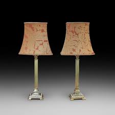 Make an offer on a great item today! Pair Of 1930 S Brass Corinthian Column Table Lamp 555284 Sellingantiques Co Uk