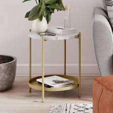 The tables feature wooden tops and shelves wayfair has an extensive selection of coffee tables, but with such a large selection, it can be tough to choose one that's right for your space and style. Wrought Studio Britni End Table With Storage Reviews Wayfair