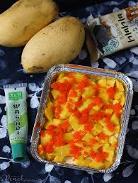 Mango Kani Baked Sushi California Maki Baked Sushi The Peach Kitchen Recipe Peach Kitchen Mango Sushi Yummy Food