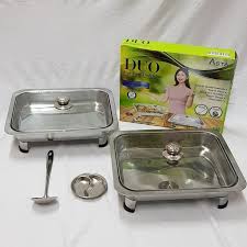 Bain marie kami juga telah melalui serangkaian uji coba fungsi dan lolos quality control. Prasmanan Stainless Tutup Kaca 2 Pcs Tempat Lauk Dan Sayur Shopee Indonesia