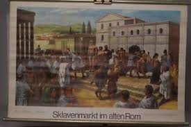 Schulwandkarte Rollkarte Lehrtafel Sklavenmarkt Im Alten Rom Romer Stadt Altes Rom Retro Poster Rom