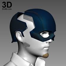3d Printable Model Captain America Civil War Helmet V2 0 File Formats Stl Obj Captain America Civil War Captain America Captain America Costume