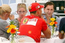 „du, eddie, das ist der, der macau gewonnen hat, du warst doch. Photos And Pictures Michael Schumacher Smoking A Cigar His Wife Corinna Willi Weber And Michel Comte Attending The Formula 1 Grand Prix At The Hockenheim Ring In Hockeinheim 20 07 2008 Credit Must
