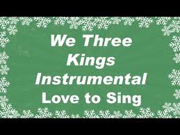 We Three Kings Instrumental Music Karaoke Christmas Song With Lyrics Youtube