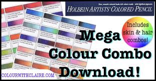 Mega Holbein Colour Combo Chart In 2019 Coloring Color