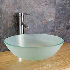 These unique designer glass vessel sinks are individually hand blown and will add an artistic touch of ambiance to any. Monza 310mm Frosted Glass Countertop Sink Bathroom Basin Clickbasin