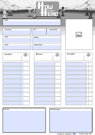 Die eigenschaften der spielercharaktere werden hier vermerkt. Charakterbogen How To Be A Hero