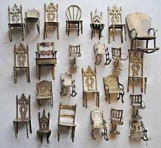 Petitcabinetdecuriosites Via My Small Chair Collection The Arrangement Displaying Collections Miniature Chair Miniatures