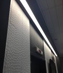 Elevator Lobby Wall Tile Linear Light Fixture Texture Linear Light Fixture Linear Lighting Elevator Design