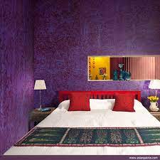 Bedroom wall decor ideas will help you to stylize a bedroom that will be a welcome sight after a hard day's work. Purple Walls Instantly Make Any Room Look Royal Decorgasm Asian Paints Wall Designs Wall Texture Design Bedroom Wall Colors