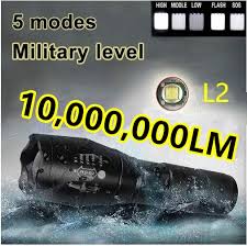 Utilize excellent 1000000 lumen led on alibaba.com to light up your space. 10000000 Lumens Xm L2 T6 Zoomable Tactical Military Led Flashlight Torch Lamp Wish