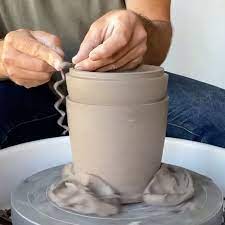 Inspiration For Ceramicists On Instagram Turning A Closed Form Into A Lidded Vessel With Marshard Nyc Spintofire Pottery Handmade Ceramics Clay