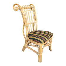 In addition, metal glides are used on all the case good pieces. Garcia Imports Scroll Back Bentwood Bamboo Rattan Desk Dining Accent Chair Spain Chairish