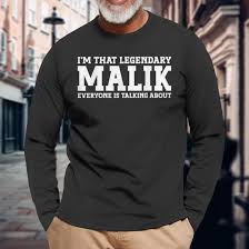 Malik Surname Team Family Last Name Malik Long Sleeve T-Shirt
