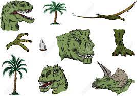 This easter egg is usually hidden on the no internet connection error page in google's chrome web browser and play. Vector Color Set Of Dino Head Hand Draw Isolated On Background Royalty Free Cliparts Vectors And Stock Illustration Image 37438994
