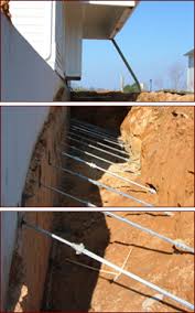 Before the foundation is excavated, the yard around your foundation must be removed. Foundation Repair And Bowed Basement Walls Atlas Piers