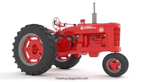 Farmall M Tractor 3d Model Polygonish Store Farmall Tractors Farmall M