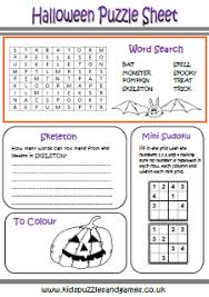 Halloween puzzle set durable handmade jigsaw toy decoration educational, scientific and educational toys, puzzles. Halloween Puzzle Sheet 1 Kids Puzzles And Games