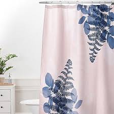 Deny Designs Viviana Gonzalez Botanical Vibes Shower Curtain In Pink Deny Designs Shower Curtain Pink