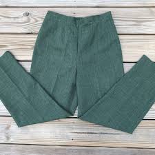 Sag Harbor Women Pant Casual Green Trouser Side Zi