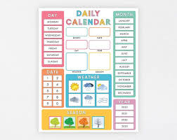 Classroom Calendar For Preschool Children Montessori Calendar For Kids Felt Learning Toys In 2020 Kids Calendar Preschool Calendar Calendar Printables