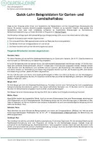 So kann dein verdienst bei berufseinstieg von bundesland zu bundesland. Quick Lohn Beispieldaten Fur Garten Und Landschaftsbau Pdf Kostenfreier Download